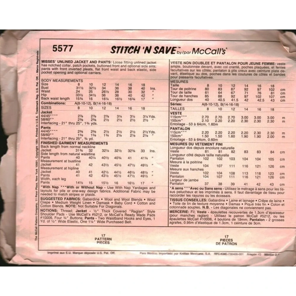McCalls mccall stitch